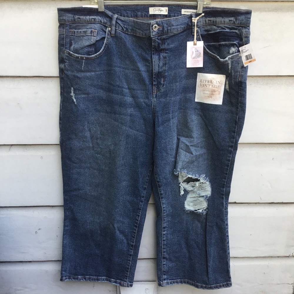 Jessica Simpson high waist crop vintage jeans 24W